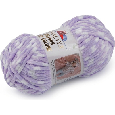 Stoklasa Pletací žinylková příze Dolphin Baby Colors 100 g Balení: 1 ks, Varianta: 15 (80429) fialová sv. bílá 15 (80429) fialová sv. bílá