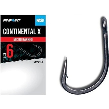 Nash Háčky Continental X Micro Barbed 10 ks vel.4