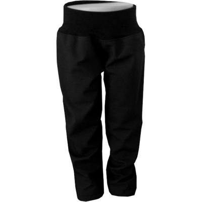Dětské softshellové kalhoty bez kapes NEZATEPLENÉ černé Elfino Nohavice zakončení Typ A Vnitřní náplet ELFINO SOF NEZATEPLENÉ