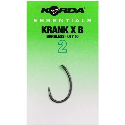 Korda Háčky Essentials Krank X Barbless 10ks Vel. 2