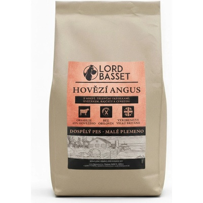 Lord Basset Monoprotein Bez obilovin Malá plemena Hovězí 2 kg