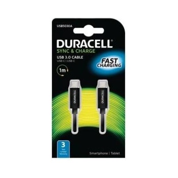 Duracell USB5030A propojovací USB-C -> USB-C, 1m, černý