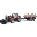 BRUDER Bruder 2046 massey ferguson 7480 / Трактор с каруца за трупи (br 2046)