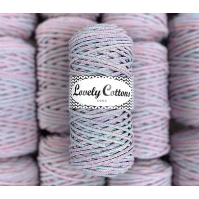 Bavlněná šňůra Lovely Cottons 3mm - Pastelová
