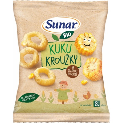 Sunar BIO detské chrumky Kuku krúžky 45 g