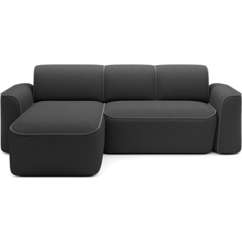 Eltap Тъмносив ъглов диван от букле (ляв ъгъл) Ume - ELTAP (CO-UME-LT-05ROY-04VE)