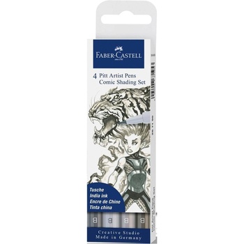 Faber-Castell Маркер Pitt Manga Shading, 4 броя (1010160084)