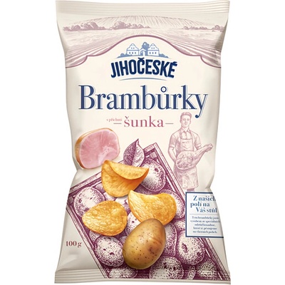 Jihočeské Brambůrky s příchutí šunka 100 g