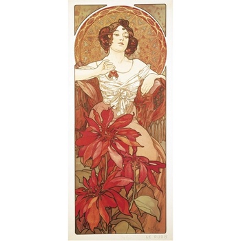 Pohled Alfons Mucha – Ruby, dlouhý