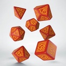 Q-Workshop Kocky Dragon Slayer Red and orange dice set 7ks