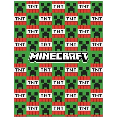 Halantex Coral fleece deka Minecraft Creeper & TNT