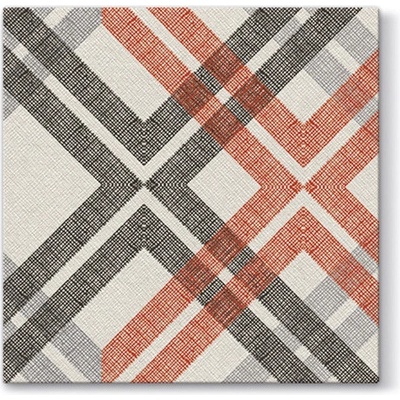 PAW ubrousky Airlaid L Stylish Check Orange 40x40cm