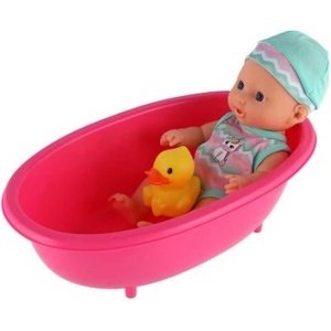 Teddies Кукла с патенце в пластмасова вана (00800593)