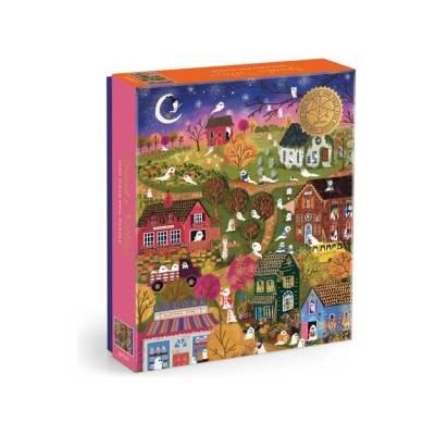 Galison Joy Laforme Spooky Village 1000 Piece Foil Puzzle | Galison