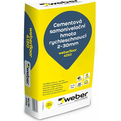 Weber Webefloor 4150 samonivelizačná vyrovnávacia podlahová hmota 25 kg