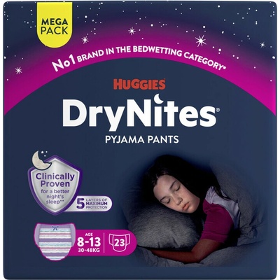 DryNites natah.kalhot.dívky 8-13let/30-48kg/23ks