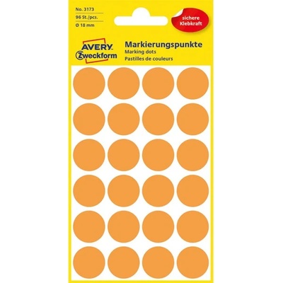 AVERY 3173 18mm 96pcs неонов оранжев маркер (3173)