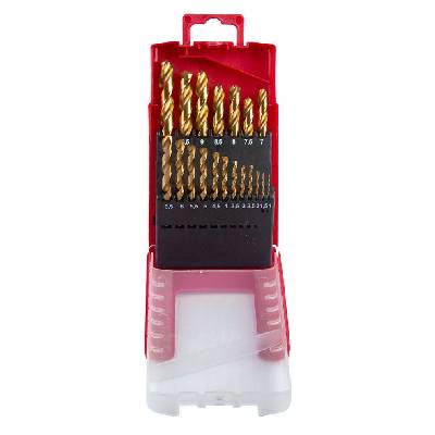 Свредла за метал 19бр. ø1-10mm HSS+TIN к-т (150684)