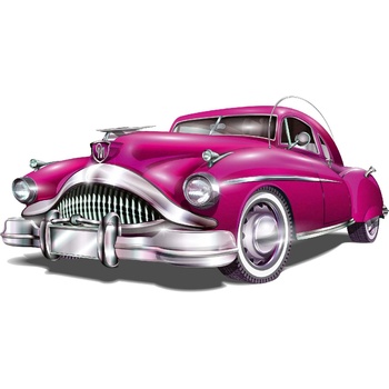 DIMEX ART s. r. o Флизелинов фототапет ретро розова кола 375 x 250 см