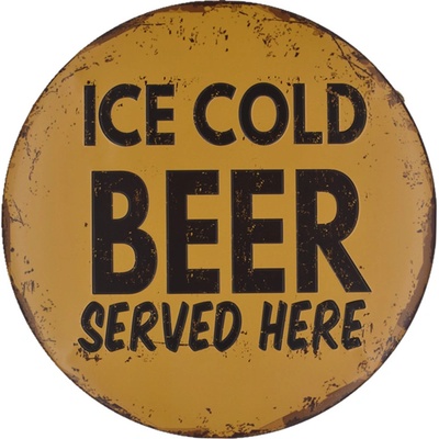 Ceduľa Ice Cold Beer Served Here