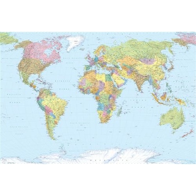 KOMAR XXL4-038 Fototapeta mapa sveta rozmer 368 cm x 248 cm