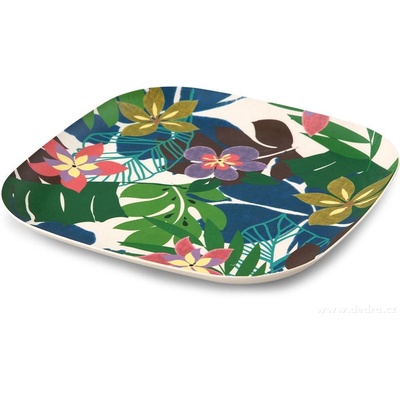 Talíř čtvercový XL GoEco Bamboo 26 cm NATURE