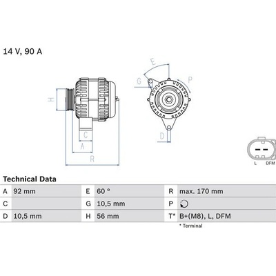 BOSCH generAtor 0 986 042 730