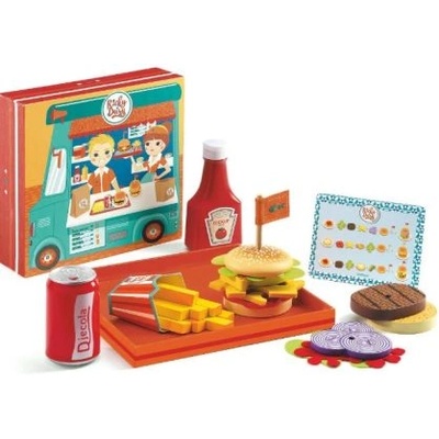 DJECO - Детски дървен комплект - Направи си бургери (DJ05505)