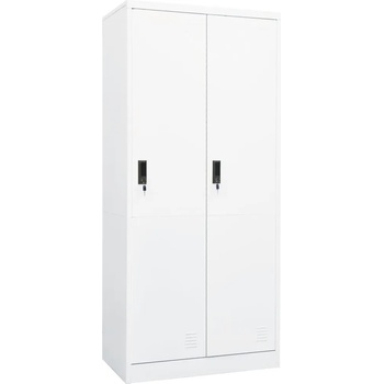 Image 1 of vidaXL Гардероб, бял, 80x50x180 см, стомана (335966)