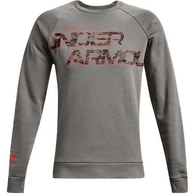 Under Armour Rival Fleece Camo Script šedá