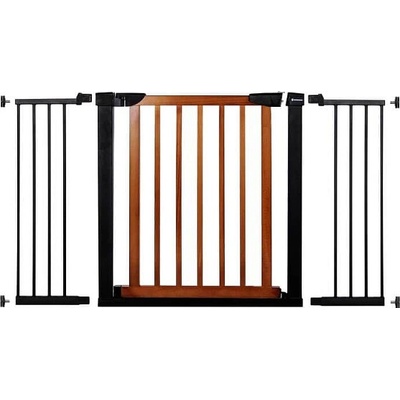 SPRINGOS Detská zábrana nastaviteľná 75-138 cm BabyLock hnedá
