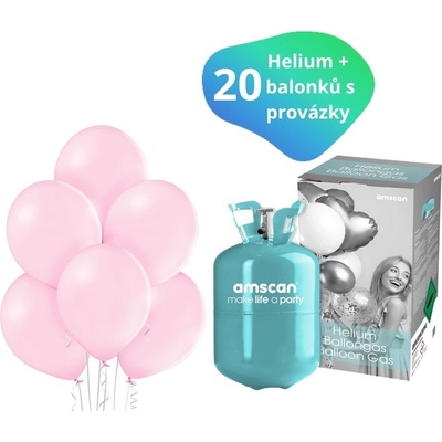 balonky.cz Helium sada balónky světle růzové