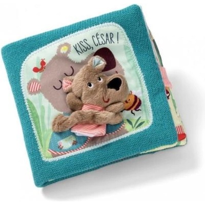 Lilliputiens - текстилна книжка с кукла за пръсти - мечето Сезар