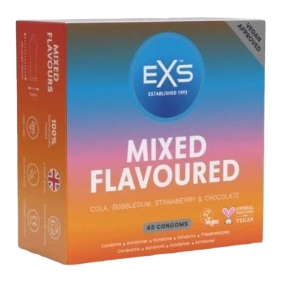 EXS Condoms Mixed Flavoured - микс от ароматизирани презервативи (48 бр. )
