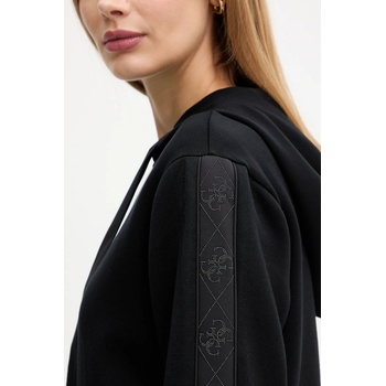 GUESS Суичър Guess в черно с качулка с апликация W5YQ05 KBYE2 (W5YQ05.KBYE2)