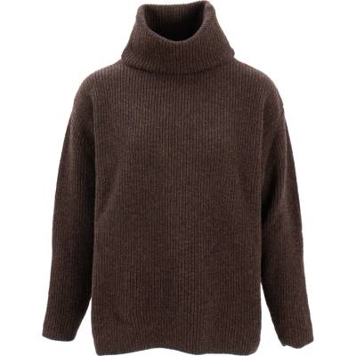 Sätila Дамски вълнен пуловер Sätila Women's Sandby Polo Sweater Wool jumper - Brown Melange (105-5747-0112)