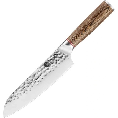 Santoku SaKuRo Japonský nůž z nerezové oceli Pakka-B 17,8 cm