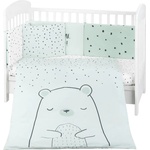 KikkaBoo Бебешки спален комплект 6 части 70/140 Bear with me Mint (41101060119) - tary