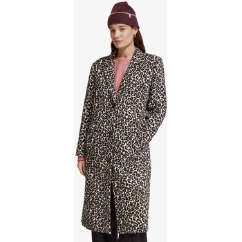Scotch & Soda Кафяво зимно палто с леопардов принт за жени Scotch & Soda Scotch & Soda | Kafyav | ЖЕНИ | S
