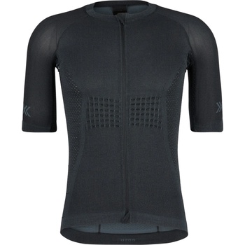 X-Bionic Мъжка фланелка с къс ръкав за колоездене X-Bionic Xceed Ride Jersey S/S Cycling jersey - X Black / Rhino Grey (056-3355-0213)