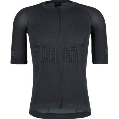 X-Bionic Мъжка фланелка с къс ръкав за колоездене X-Bionic Xceed Ride Jersey S/S Cycling jersey - X Black / Rhino Grey (056-3355-0213)