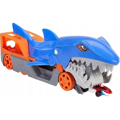 Mattel Hot Wheels City Transportér Žralok GVG36 s priestorom pre 5 autíčok + autíčko