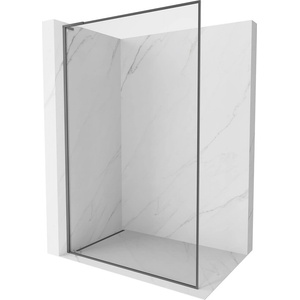 Mexen Kioto-F L стеклена преграда за душ Walk-in с рамка 65 x 202 cm, прозрачна 8 mm, gun metal - 800-065-174-95-00 (800-065-174-95-00)