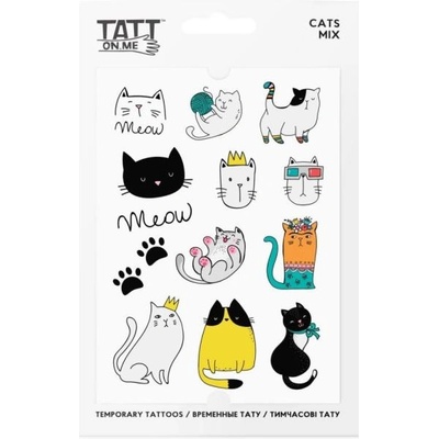TATTonMe Водоустойчиви временни татуировки Котки микс (TMCats)