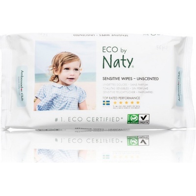 ECO by Naty vlhčené ubrousky pro citlivou pokožku 56 ks