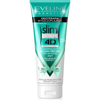 Eveline Cosmetics slim Extreme 4D Kryoterapie hubnoucí balzám + peeling 2v1 250 ml