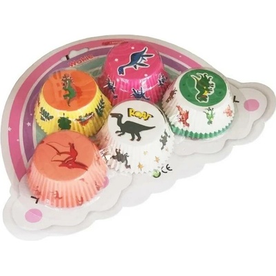 Dortisimo Košíčky na muffiny Dinosauři 5x3 cm 120 ks