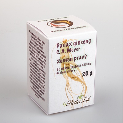 4betterlife Ženšen pravý čínský SILVER tobolky 60 ks 20 g