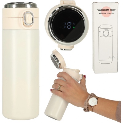 Inka Termoska s náustkom teplomer LED béžová 420 ml