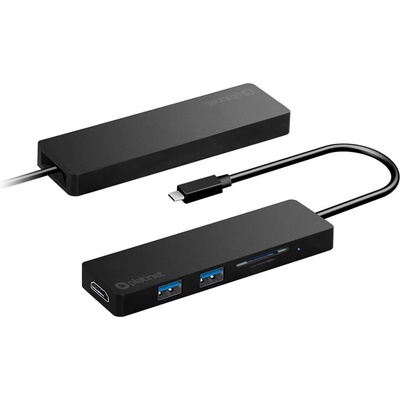 Platinet USB-C Multimedia Adapter 5in1 (PMMA9827) - USB-C хъб за свързване на допълнителна периферия за компютри с USB-C (черен)